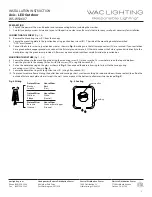 Предварительный просмотр 3 страницы WAC Lighting Responsible Lighting Axis Installation Instruction