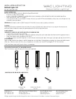 WAC Lighting SCOOP series Installation Instruction preview