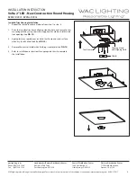 Preview for 4 page of WAC Lighting Volta 2" LED Series Installation Instruction