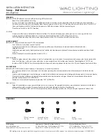 WAC Lighting WS-W20506 Installation Instruction предпросмотр