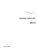 Preview for 1 page of Wacker Neuson AR 75 Series Operator'S Manual