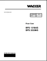 Preview for 1 page of Wacker Neuson BFS 1318AS Operator'S Manual