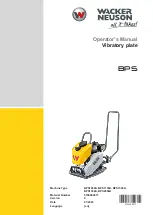 Wacker Neuson BPS1030A Operator'S Manual preview