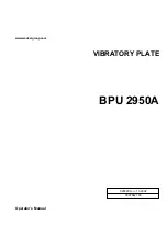 Preview for 1 page of Wacker Neuson BPU 2950A Operator'S Manual