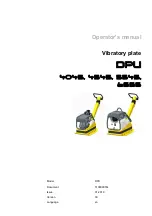 Preview for 1 page of Wacker Neuson DPU 4045 Operator'S Manual