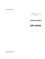 Preview for 1 page of Wacker Neuson DPU 4045H Operator'S Manual