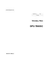 Wacker Neuson DPU 7060SC Operator'S Manual preview