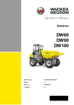 Wacker Neuson DW100 Operator'S Manual preview