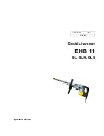 Preview for 1 page of Wacker Neuson EHB 11 BL Operator'S Manual