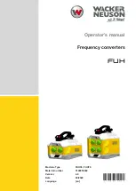 Wacker Neuson FUH35 Operator'S Manual preview