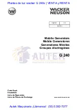 Preview for 1 page of Wacker Neuson G 240 Parts Book