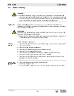 Preview for 27 page of Wacker Neuson GPi 1700 Operator'S Manual