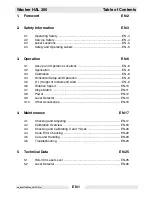 Preview for 3 page of Wacker Neuson HAL 300 Operator'S Manual