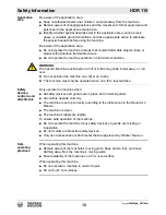 Preview for 12 page of Wacker Neuson HDR115 Operator'S Manual