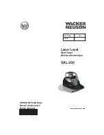 Предварительный просмотр 1 страницы Wacker Neuson VAL 300 Operator'S Manual