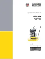 Preview for 1 page of Wacker Neuson VPY70 Operator'S Manual