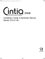 Предварительный просмотр 3 страницы Wacom CINTIQ 21UX DTK-2100 Installation Manual