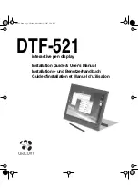 Wacom DTF-521 series Installation Manual & User Manual preview