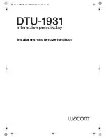 Wacom DTU-1931 Installations- Und Benutzerhandbuch preview