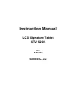 Preview for 1 page of Wacom STU-520A Instruction Manual