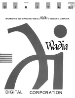 Предварительный просмотр 1 страницы Wadia DECODING COMPUTER Information And Operating Manual