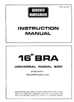 Preview for 1 page of Wadkin Bursgreen 16" BRA Instruction Manual