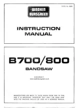 Wadkin Bursgreen B700 Instruction Manual preview