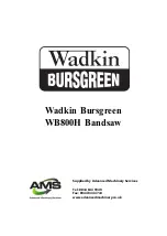 Wadkin Bursgreen WB800H Manual preview
