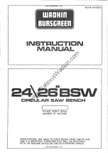 Wadkin 24BSW Instruction Manual предпросмотр