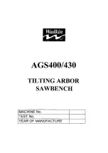 Wadkin AGS400 Manual preview