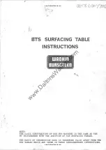 Wadkin BTS 630 Instructions Manual preview