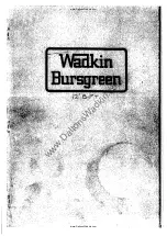 Wadkin bursgreen User Manual preview