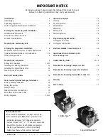 Preview for 2 page of Waeco ADLER /BARBOUR SERIES Installation & Operating Manual