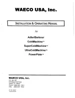 Waeco Adler/Barbour Operating Instructions Manual preview