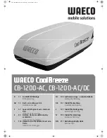 Waeco CoolBreeze CB-1200-AC Installation Manual предпросмотр