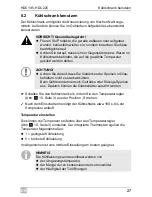 Preview for 27 page of Waeco CoolMatic HDC195 Installation And Operating Manualon And Operating Manualing Manual