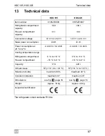 Preview for 57 page of Waeco CoolMatic HDC195 Installation And Operating Manualon And Operating Manualing Manual