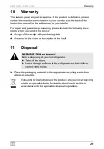 Preview for 29 page of Waeco CRX1050 Installation And Operating Manual