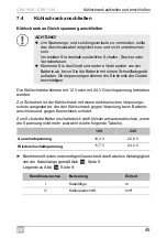 Preview for 45 page of Waeco CRX1050 Installation And Operating Manual