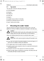 Preview for 27 page of Waeco Mobitherm MWH-020/N Installation And Operating Manual