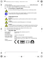 Preview for 8 page of Waeco MyDrink Drinkmaster Instruction Manual