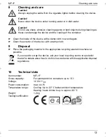 Preview for 13 page of Waeco MyFridge MF-1F Instruction Manual