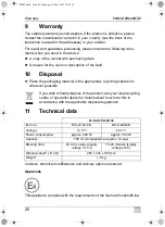 Preview for 20 page of Waeco PerfectCoffee MC 08 Operating Manual