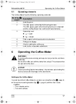 Preview for 17 page of Waeco PerfectCoffee MC06 Operating Manual