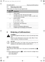 Preview for 61 page of Waeco PerfectCoffee MC06 Operating Manual