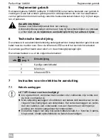 Preview for 73 page of Waeco PerfectView CAM80 Installation And Operating Manual