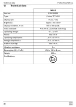 Preview for 40 page of Waeco PerfectView M9LQ Installation And Operating Manual