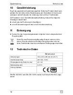 Preview for 12 page of Waeco Refresh-o-mat Operating Manual