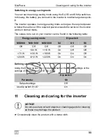 Preview for 55 page of Waeco SinePower MSI924 Installation And Operating Manual