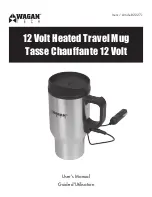 Preview for 1 page of Wagan 12 Volt Heated Travel Mug User Manual